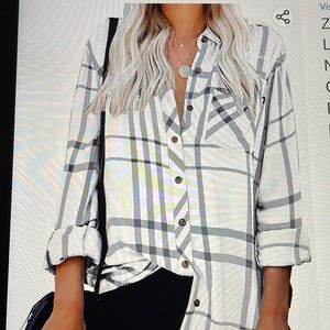 Women’s long sleeve V neck casual blouse